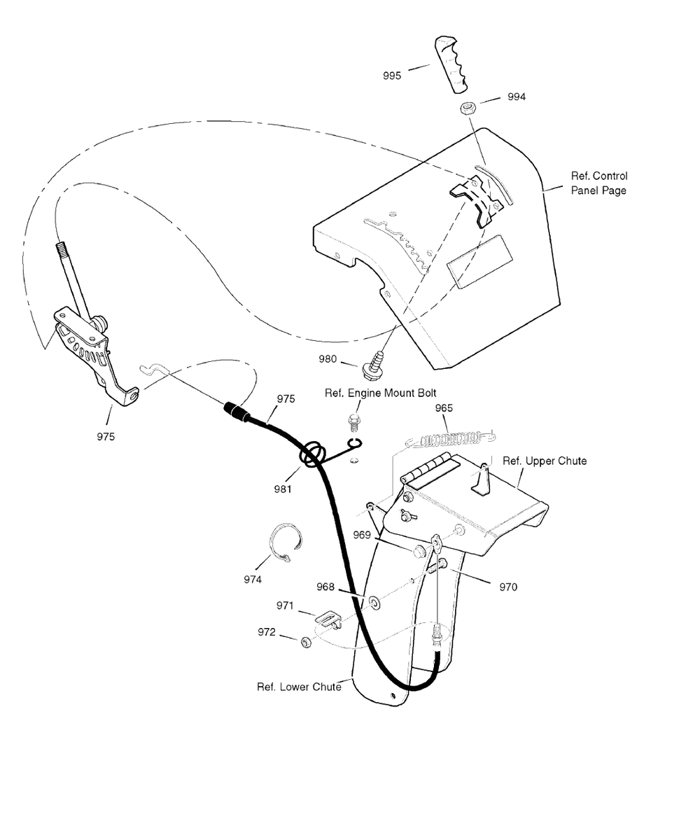 Remote Control Diagram and Parts List for 6271100X83 (1695374)(2007) Briggs and Stratton Snow Blower